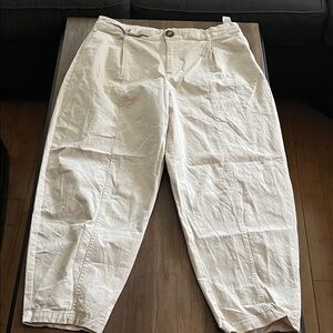 Zara Men's Off-White Cotton Chinos